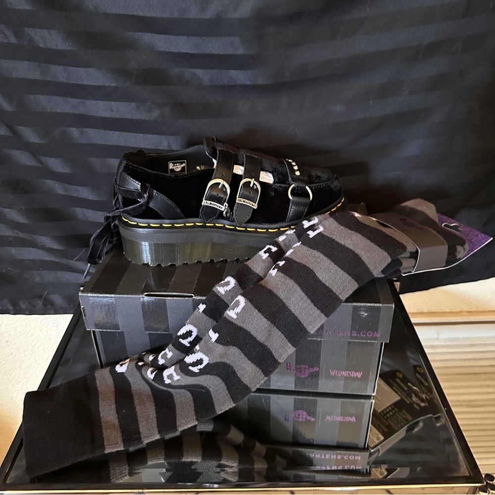 Dr. Martens Black Platform Shoes
